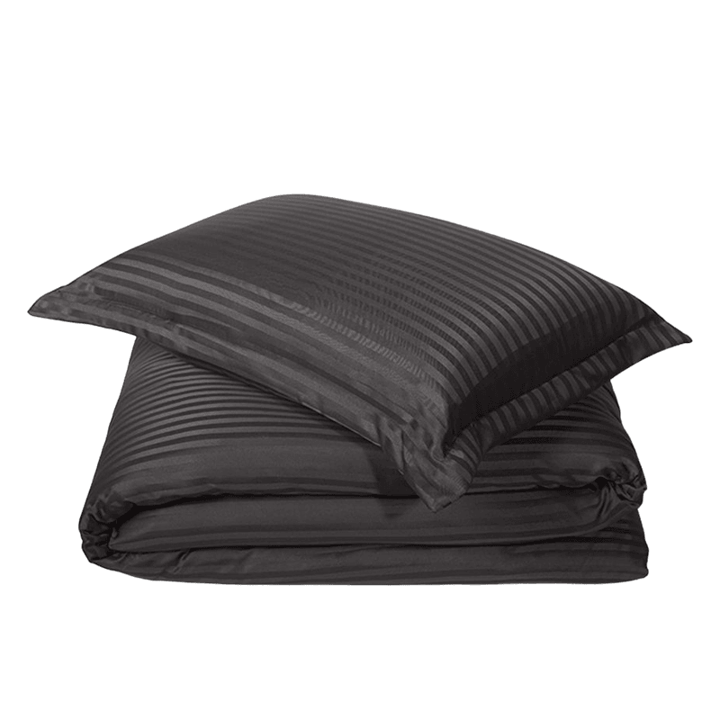 COUETTE RAYÉE SATINÉE GRISE