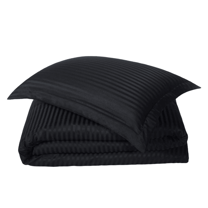 COUETTE RAYÉE SATINÉE NOIRE